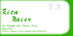 rita maier business card